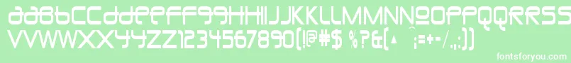 UnioncityblueRegular Font – White Fonts on Green Background