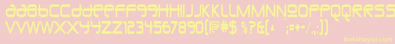UnioncityblueRegular Font – Yellow Fonts on Pink Background