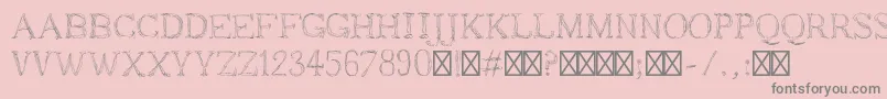 FresszettelRegular-Schriftart – Graue Schriften auf rosa Hintergrund