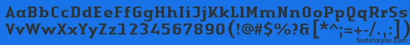 LinotypeAuthenticSerifMedium Font – Black Fonts on Blue Background
