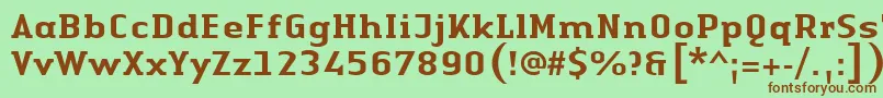 LinotypeAuthenticSerifMedium Font – Brown Fonts on Green Background