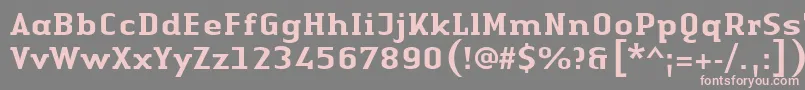 LinotypeAuthenticSerifMedium Font – Pink Fonts on Gray Background