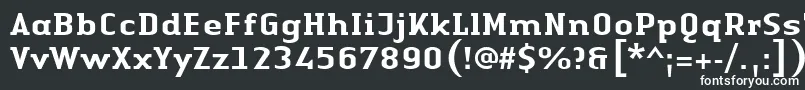 Шрифт LinotypeAuthenticSerifMedium – белые шрифты на чёрном фоне