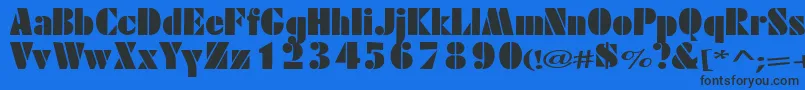 Excess Font – Black Fonts on Blue Background