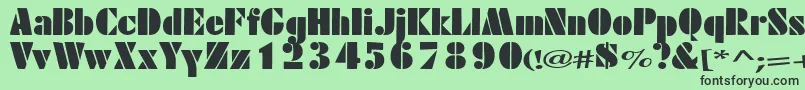 Excess Font – Black Fonts on Green Background