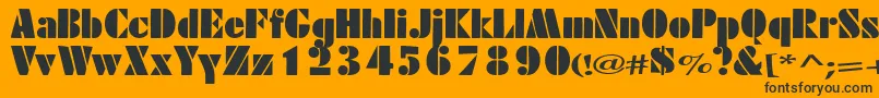 Excess Font – Black Fonts on Orange Background