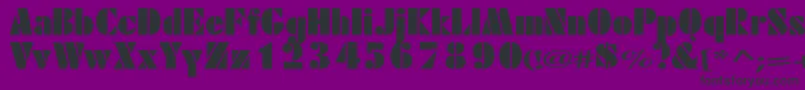 Excess-Schriftart – Schwarze Schriften auf violettem Hintergrund