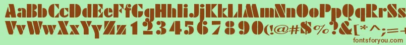 Excess Font – Brown Fonts on Green Background