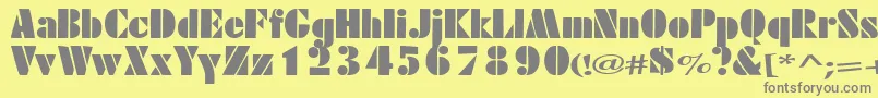 Excess Font – Gray Fonts on Yellow Background