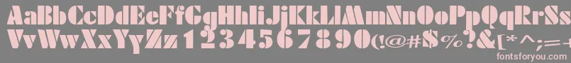 Excess Font – Pink Fonts on Gray Background