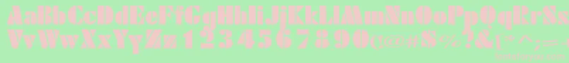 Excess Font – Pink Fonts on Green Background