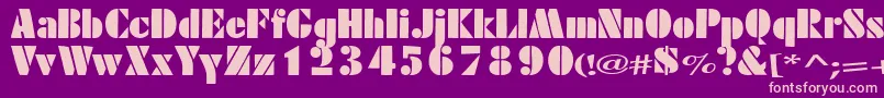 Excess Font – Pink Fonts on Purple Background