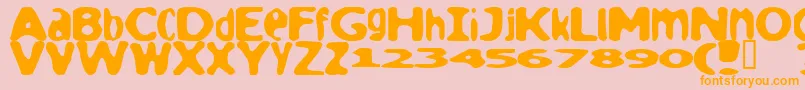 Loaf ffy Font – Orange Fonts on Pink Background