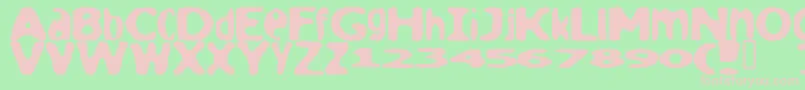 Loaf ffy Font – Pink Fonts on Green Background