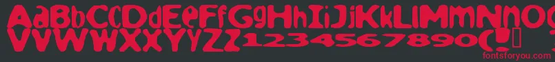 Loaf ffy Font – Red Fonts on Black Background