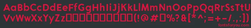 AronGrotesqueBold Font – Red Fonts on Black Background