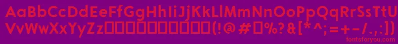 AronGrotesqueBold Font – Red Fonts on Purple Background