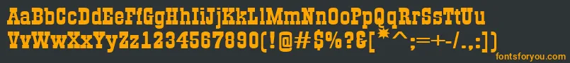 Шрифт AGildiaexpBold – оранжевые шрифты на чёрном фоне