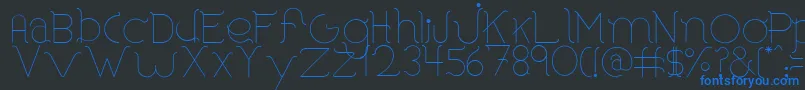 BorosRounded Font – Blue Fonts on Black Background