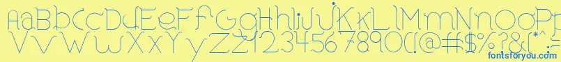 BorosRounded Font – Blue Fonts on Yellow Background