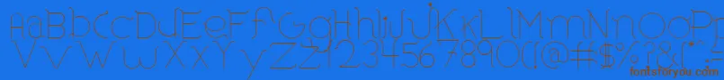 BorosRounded Font – Brown Fonts on Blue Background