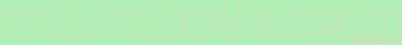 BorosRounded Font – Pink Fonts on Green Background