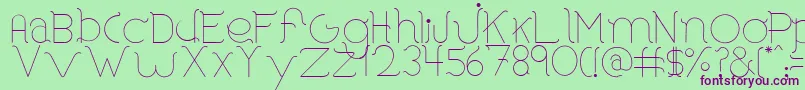 BorosRounded Font – Purple Fonts on Green Background