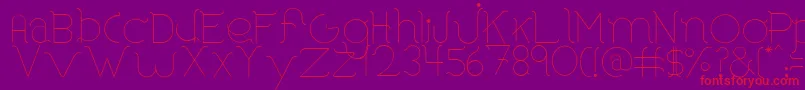 BorosRounded Font – Red Fonts on Purple Background