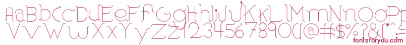BorosRounded Font – Red Fonts on White Background
