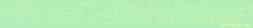 BorosRounded Font – Yellow Fonts on Green Background