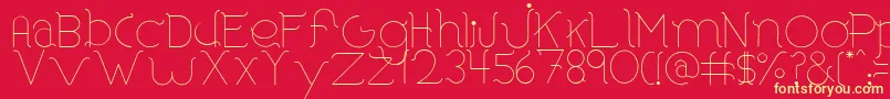 BorosRounded Font – Yellow Fonts on Red Background