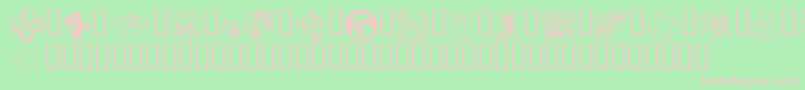 フォントKrKatlingsFifteen – 緑の背景にピンクのフォント
