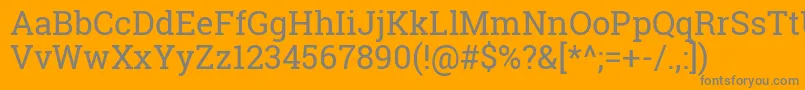 Robotoslab Regular Font – Gray Fonts on Orange Background