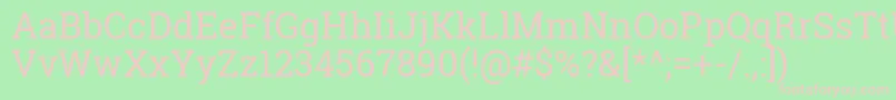 Robotoslab Regular Font – Pink Fonts on Green Background