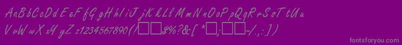 Freestyle Font – Gray Fonts on Purple Background