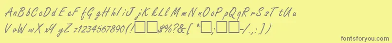 Freestyle Font – Gray Fonts on Yellow Background