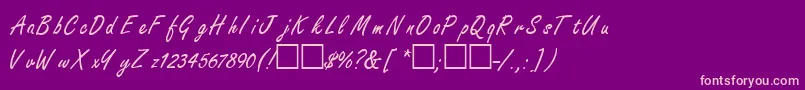 Freestyle Font – Pink Fonts on Purple Background