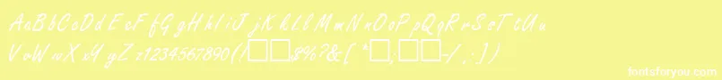 Freestyle Font – White Fonts on Yellow Background