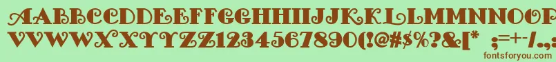 Шрифт Fancypantsnf – коричневые шрифты на зелёном фоне