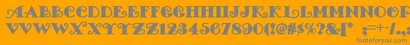 フォントFancypantsnf – オレンジの背景に灰色の文字