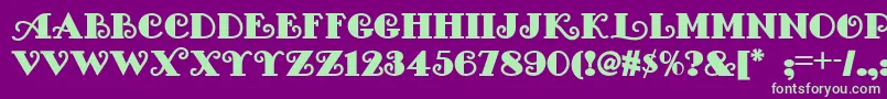 Fancypantsnf Font – Green Fonts on Purple Background