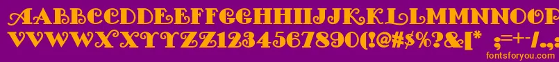 Fancypantsnf Font – Orange Fonts on Purple Background