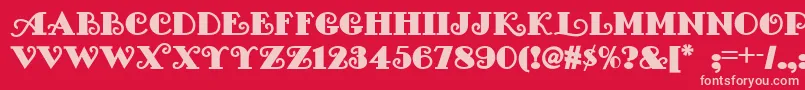 Fancypantsnf Font – Pink Fonts on Red Background