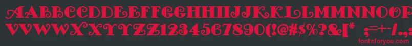 Fancypantsnf Font – Red Fonts on Black Background