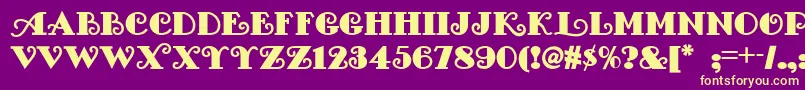 Fancypantsnf Font – Yellow Fonts on Purple Background