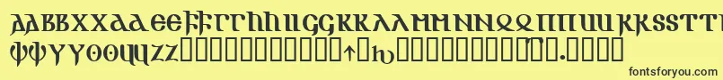 Gotik Font – Black Fonts on Yellow Background