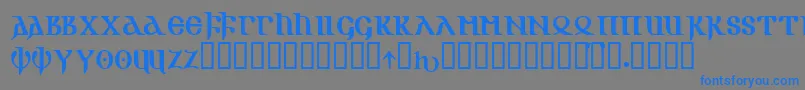 Gotik Font – Blue Fonts on Gray Background