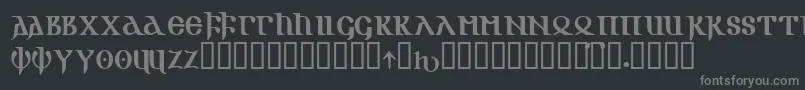 Więcej informacji o czcionce Gotik Czcionka Gotik – szare czcionki na czarnym tle