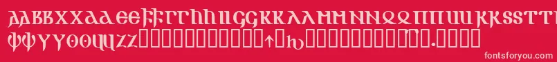 Gotik Font – Pink Fonts on Red Background