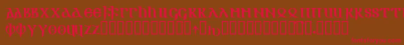 Gotik Font – Red Fonts on Brown Background